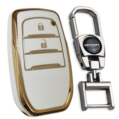 Toyota Gold Line TPU Key Cover with Keychain (Type 2)