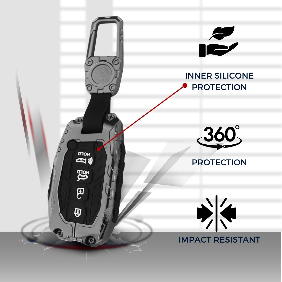 Hyundai Metal Mecha Key Cover with Keychain (Type M3)