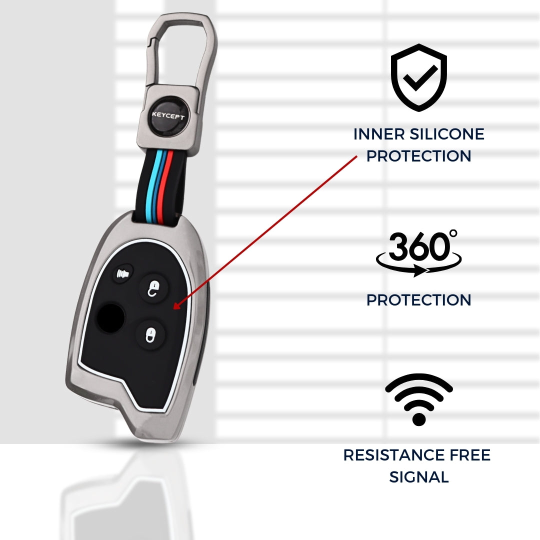 Suzuki Metal Key Cover with Keychain (Type M1).