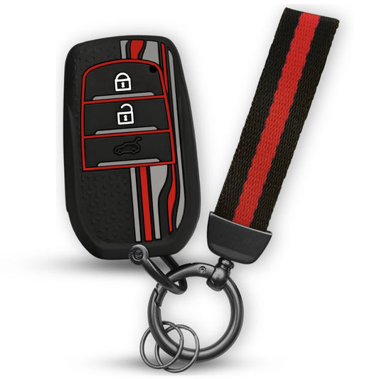 Toyota TriStar Silicone Key Cover with Keychain K7