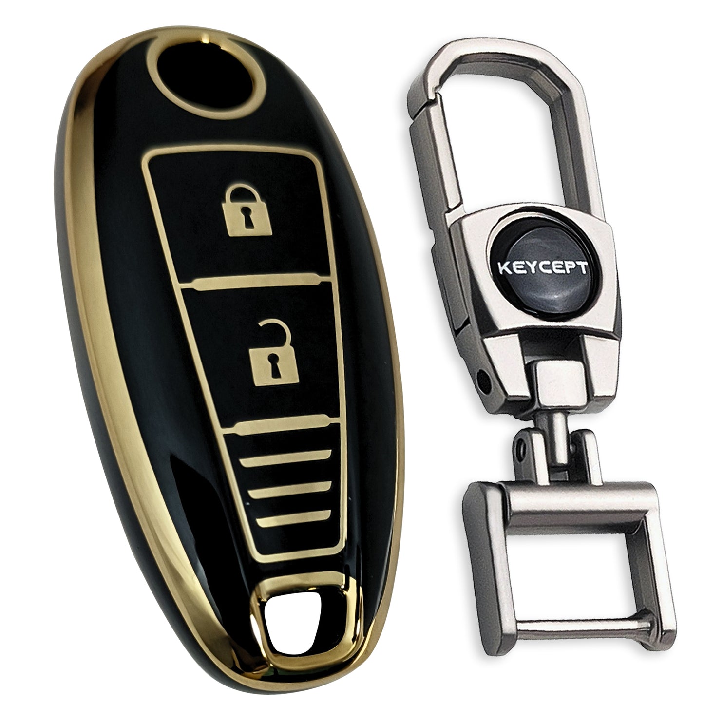 Suzuki Gold Line TPU Key Cover with Keychain