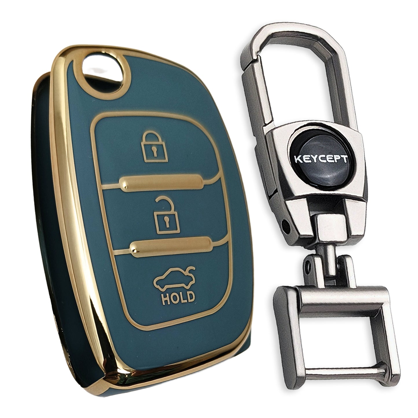 Hyundai Gold Line TPU Key Cover with Keychain