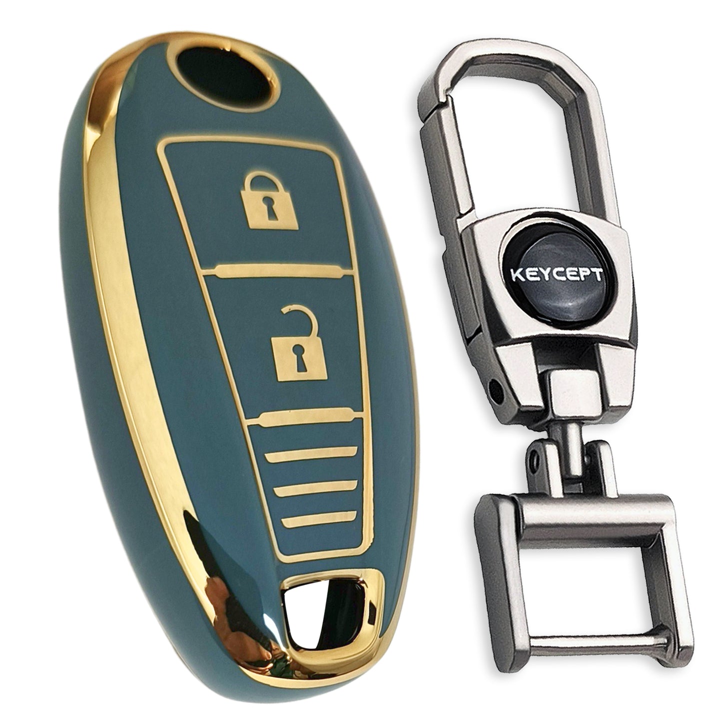 Suzuki Gold Line TPU Key Cover with Keychain