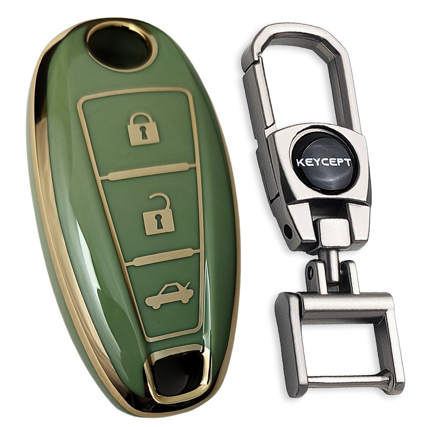 Suzuki Gold Line TPU Key Cover with Keychain