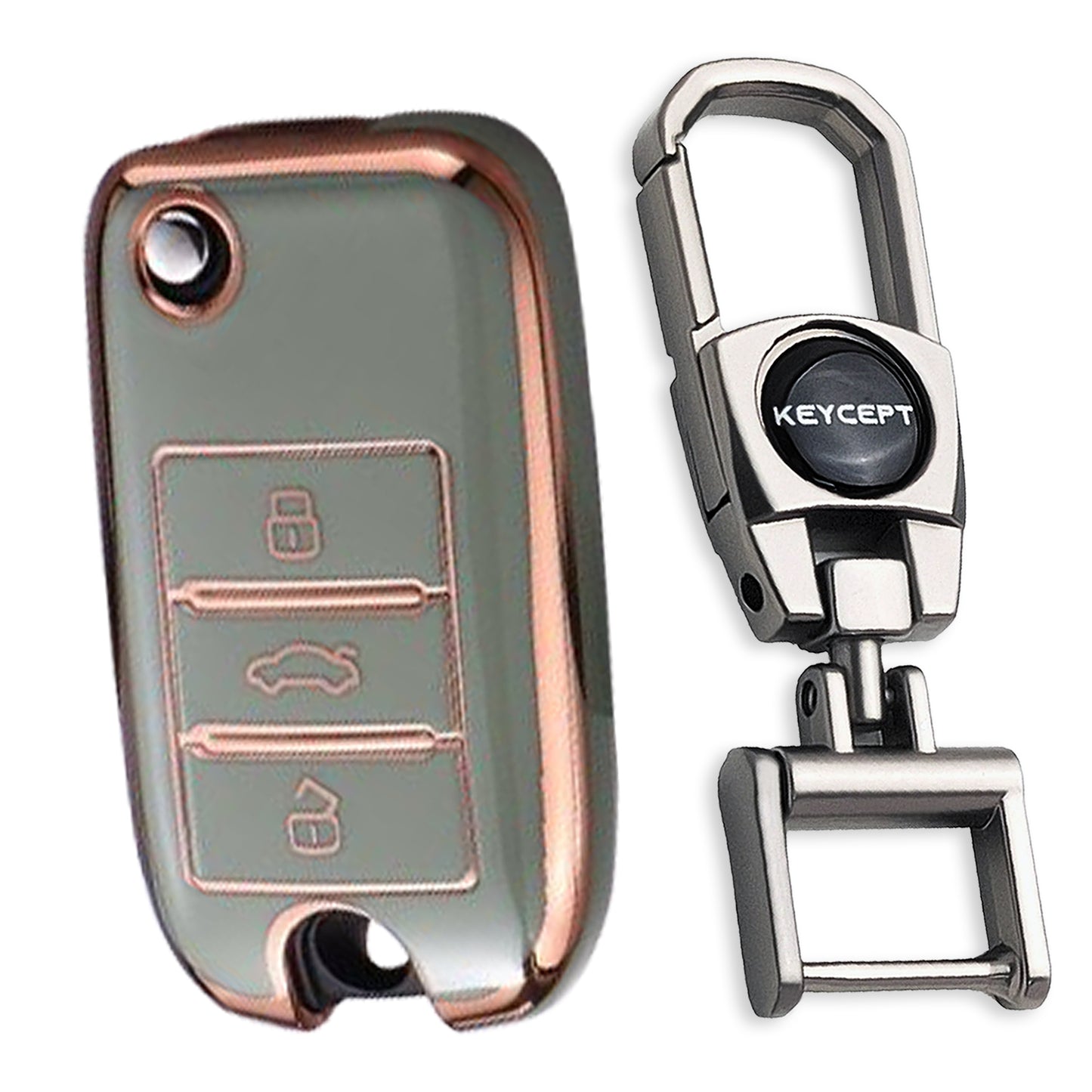 MG Gold Line TPU Key Cover with Keychain