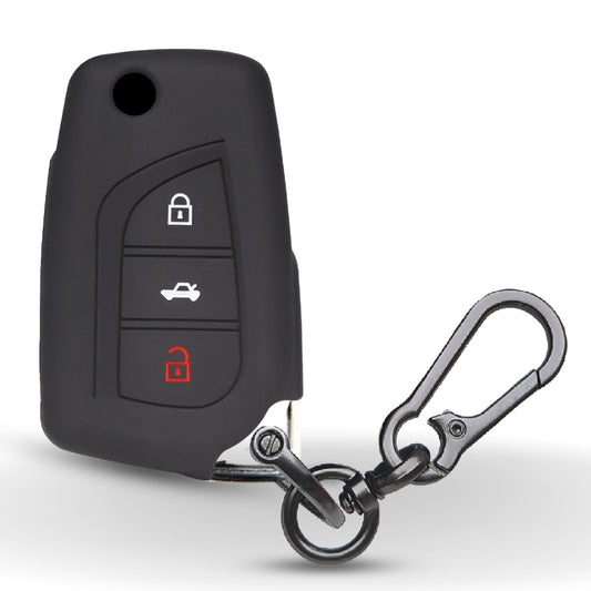 Toyota Silicone Key Cover with Keychain (Type K1)