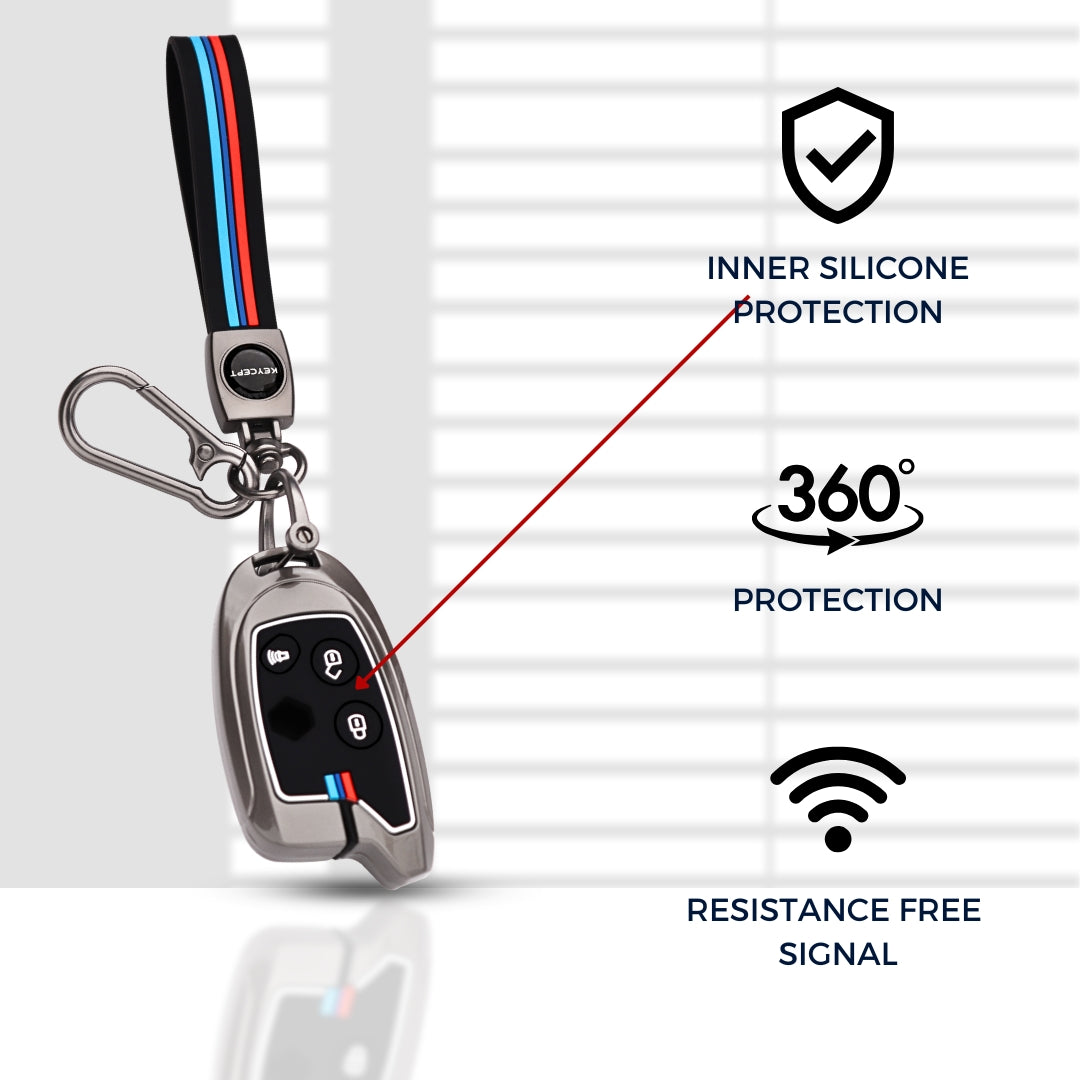 Suzuki Metal Alloy Key Cover with Keychain (Type M2).