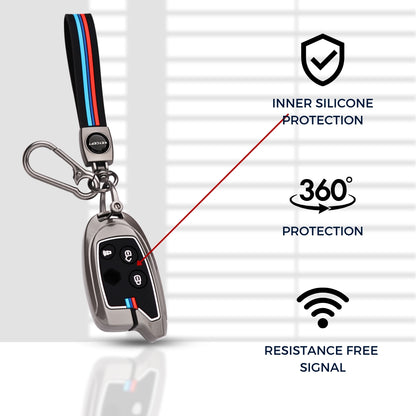 Suzuki Metal Alloy Key Cover with Keychain (Type M2).