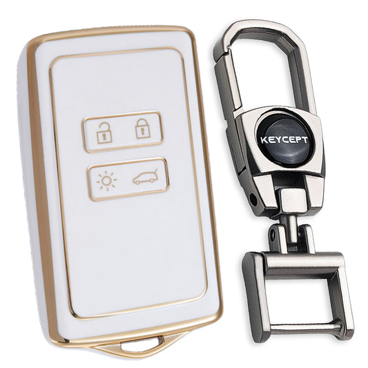 Renault Gold Line TPU Key Cover with Keychain (Type 2)