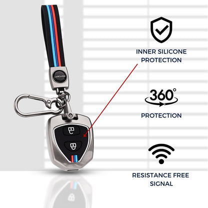 Toyota Metal Alloy Key Cover with Keychain (Type M2).