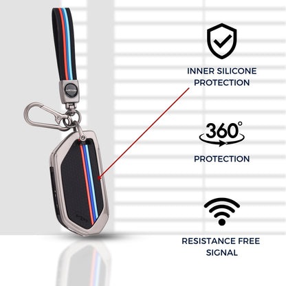 Kia Metal Alloy Key Cover with Keychain (Type M2)