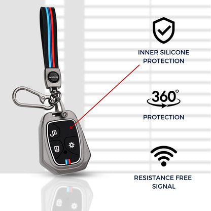 Mahindra Metal Key Cover with Keychain (Type M2).