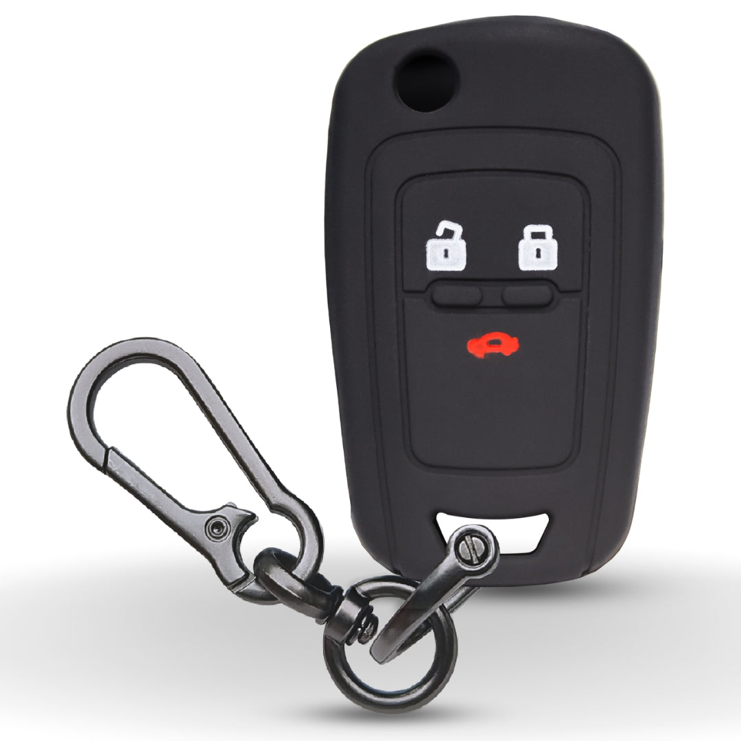 Chevrolet Silicone Key Cover with Keychain (Type K1)