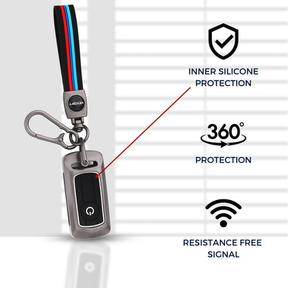 Keycept Metal Alloy Car Key Cover for Yamaha Aerox key with keychain (Type M2)