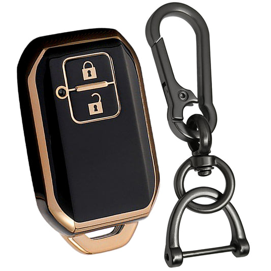 suzuki swift dzire ertiga old wagonr ritz alto 2b smart tpu black gold key cover case accessories keychain