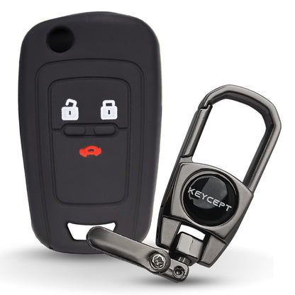 Chevrolet Silicone Key Cover with Keychain (Type K2)