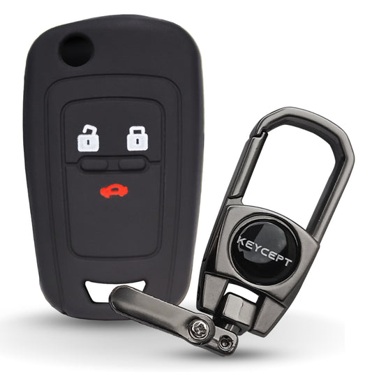 Chevrolet Silicone Key Cover with Keychain (Type K2)