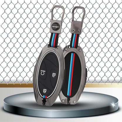 Keycept Metal Alloy Key Cover Compatible with Hyundai Venue - 4 Button Smart Key with Keychain