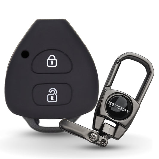 Toyota Silicone Key Cover with Keychain (Type K2)