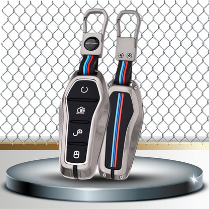 keycept Metal key cover For BYD Atto-3 4 Button Smart Key with Keychain M1.