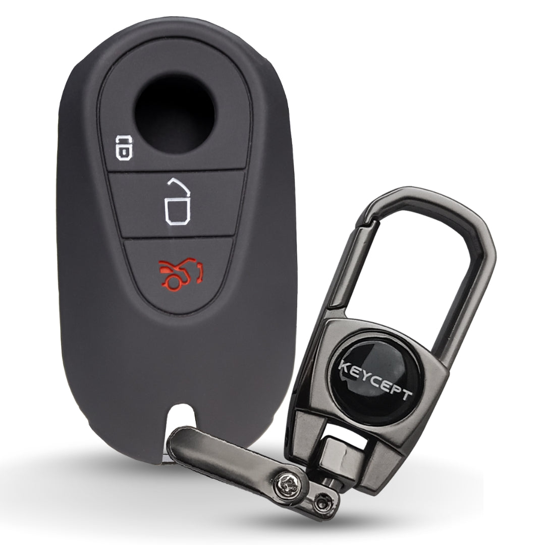 Mercedes Silicone Key Cover with Keychain (Type K2)