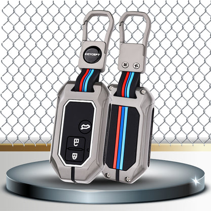 Suzuki Metal Alloy Key Cover with Keychain (Type M1)