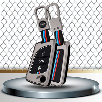 Keycept Metal Alloy Car Key Cover for Universal KD/ Xhorse, LX-B30 universal remote flip Key Cover with Keychain (Type M1)