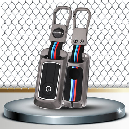 Keycept Metal Alloy Car Key Cover for Yamaha Aerox key with keychain (Type M1)