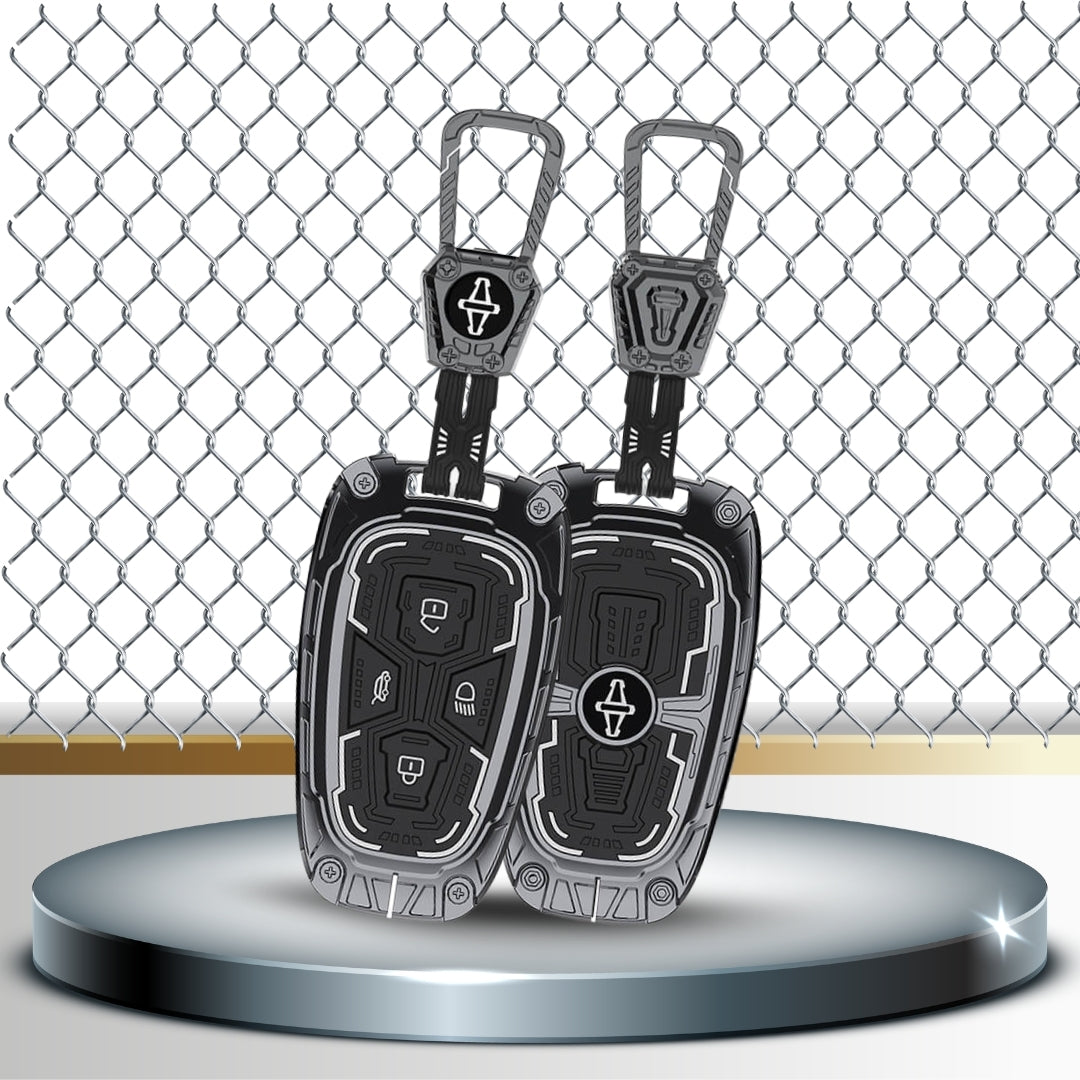 Tata Metal Armor Key Cover with Keychain (Type M4)