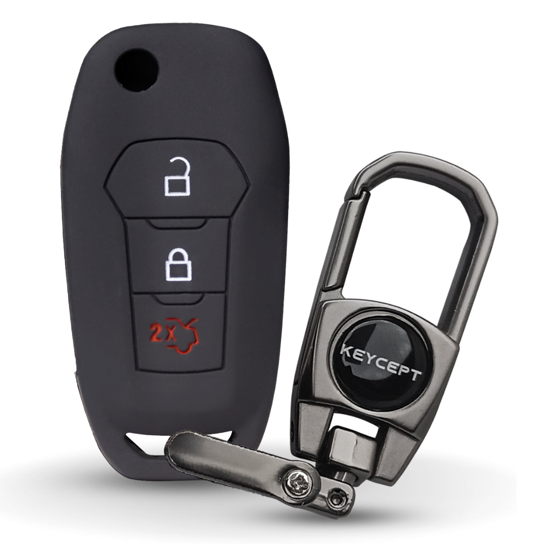Ford Silicone Key Cover with Keychain (Type K2)
