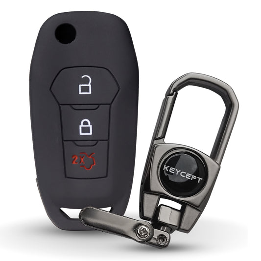 Ford Silicone Key Cover with Keychain (Type K2)