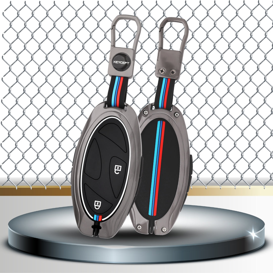 Hyundai Metal Alloy Key Cover with keychain (Type M1)