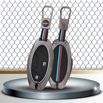 Hyundai Metal Alloy Key Cover with keychain (Type M1)