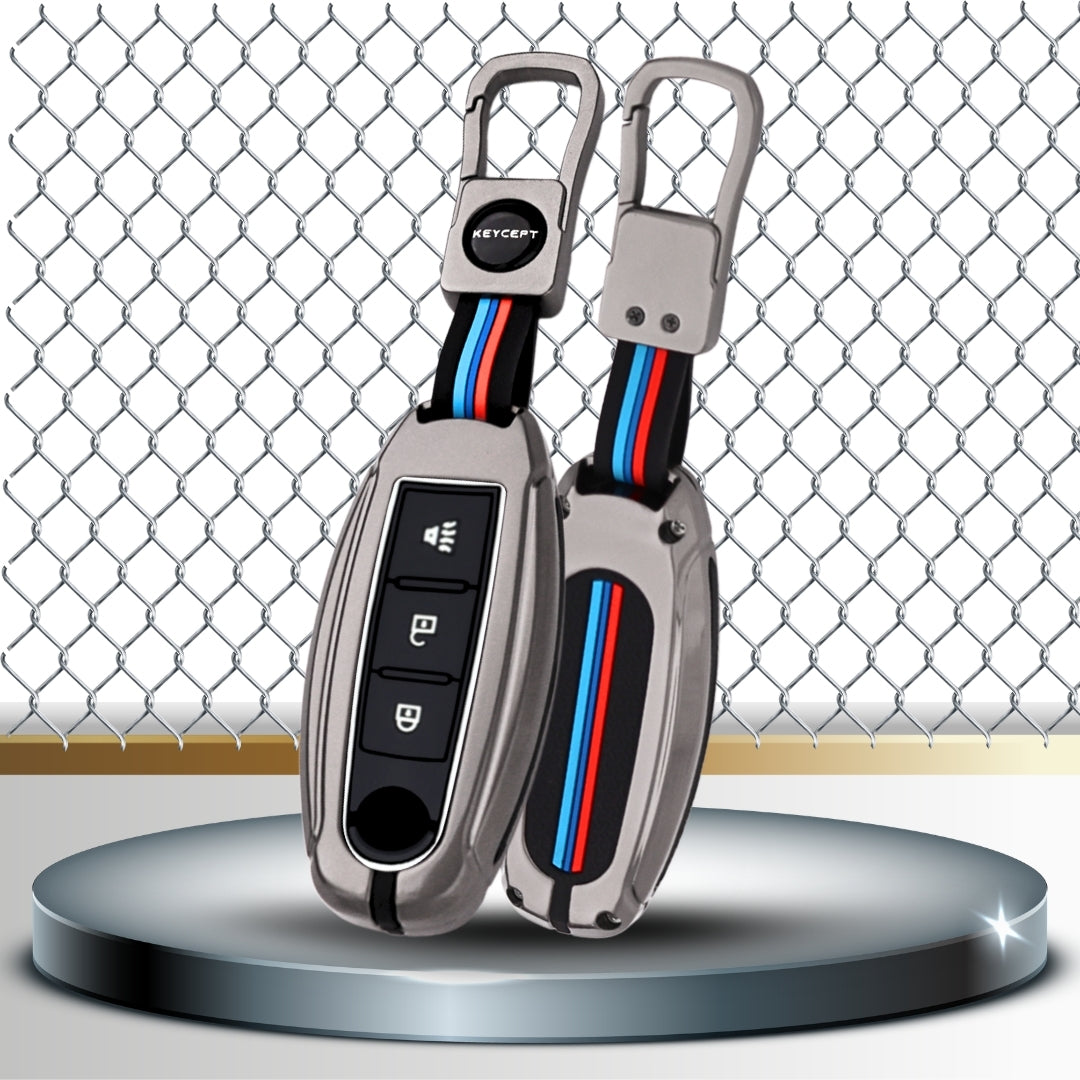 Nissan Metal Alloy Key Cover with Keychain (Type M1)