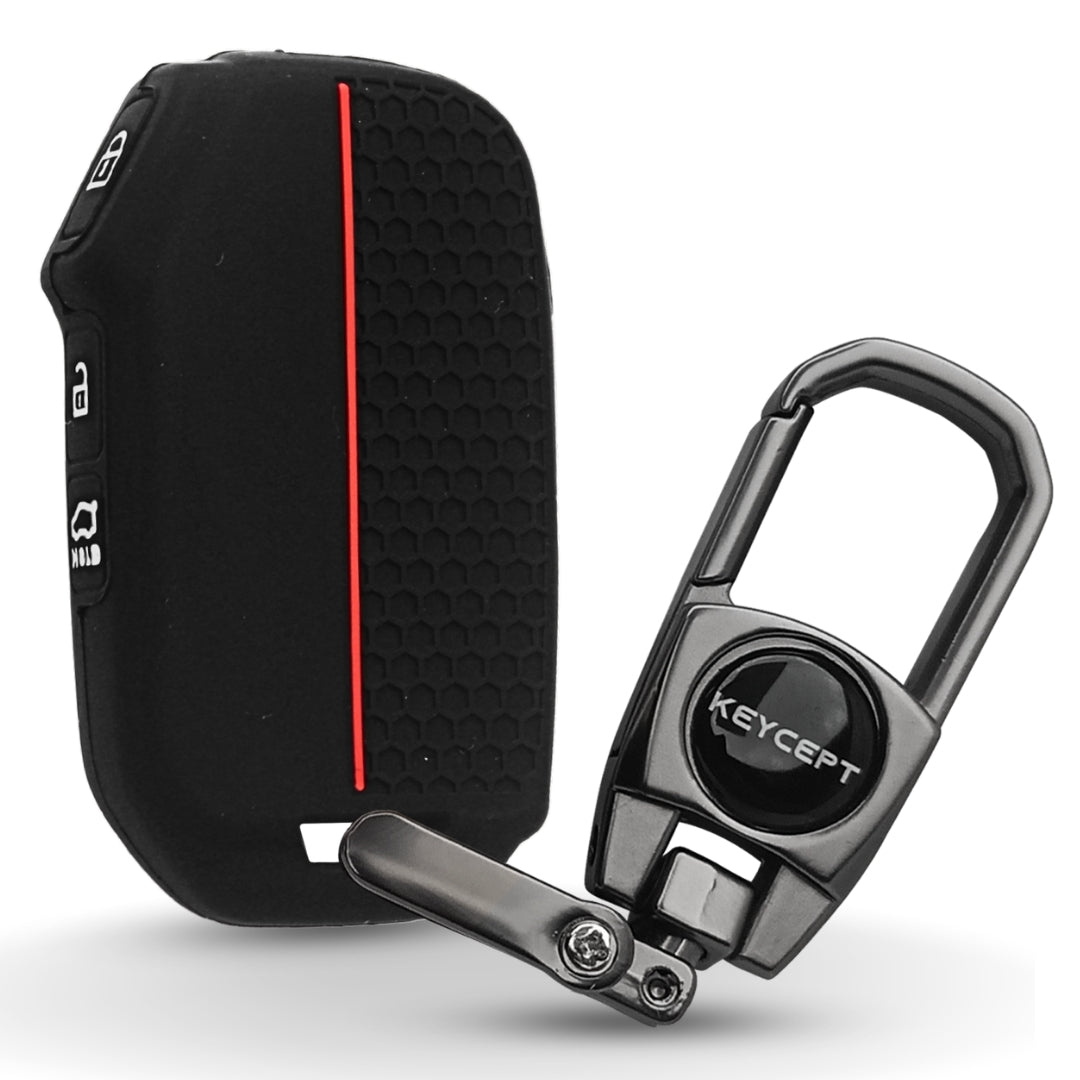 Kia Silicone key cover with keychain (Type K2)