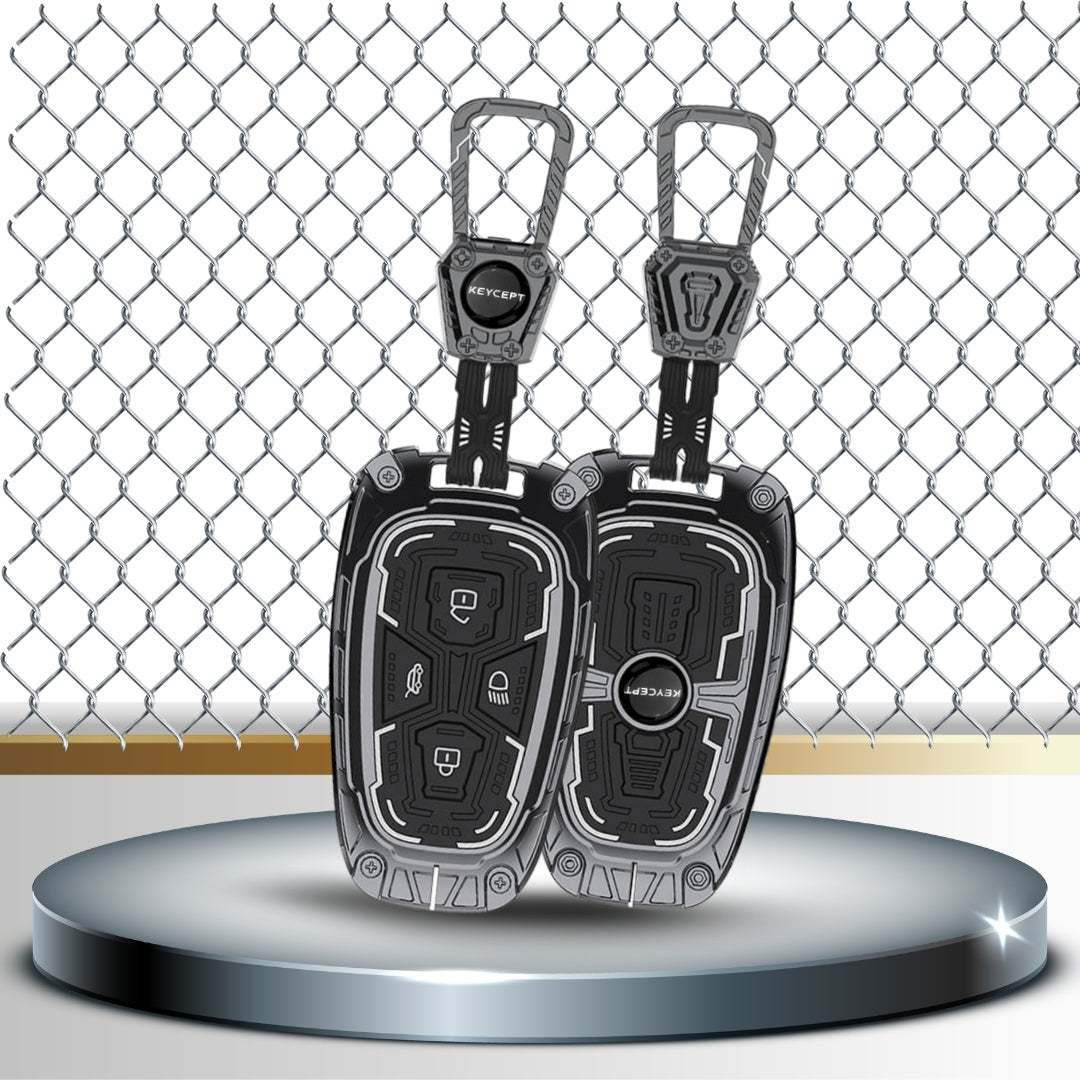 Tata Metal Armor Car Key Cover with Keychain (Type M4)
