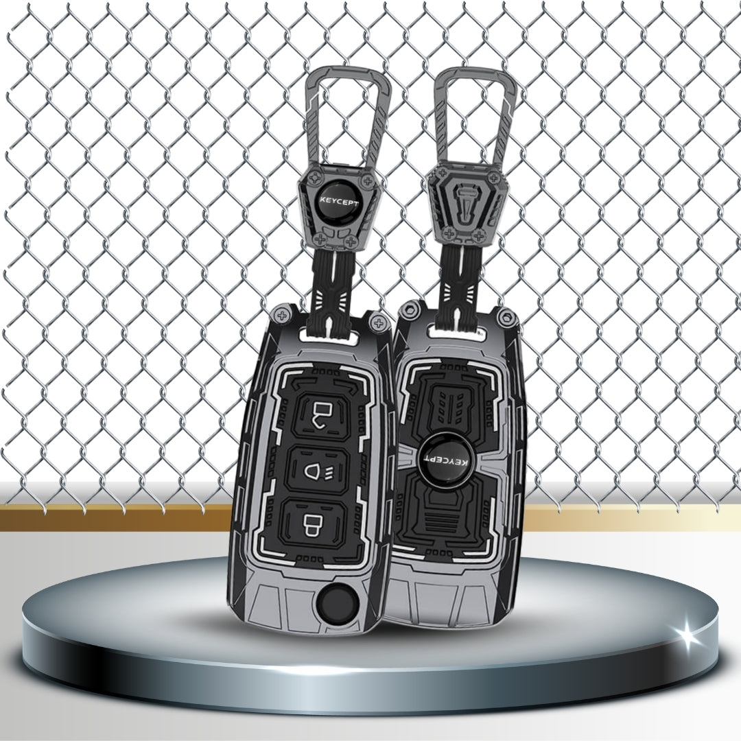 Tata Metal Armor Car Key Cover with Keychain (Type M4)