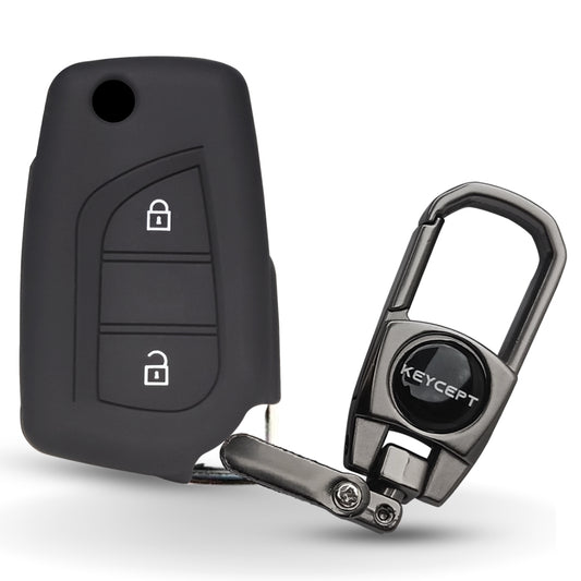 Toyota Silicone Key Cover with Keychain (Type K2)