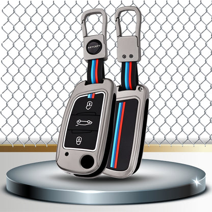 Keycept Metal Alloy Car Key Cover for Universal B11 DS aftermarket remote Key Cover with Keychain (Type M1)