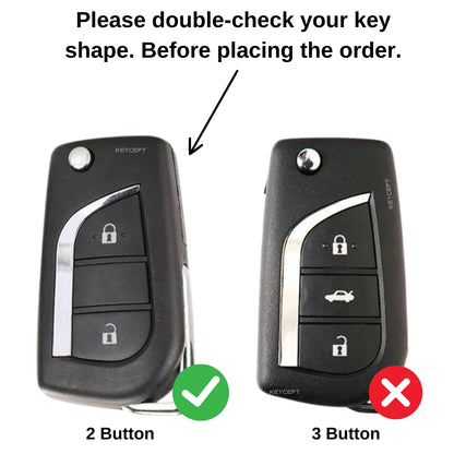 Toyota Gold Line TPU Key Cover with Keychain (Type 2)