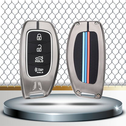 Hyundai Metal Alloy Key Cover with Keychain (Type M2)