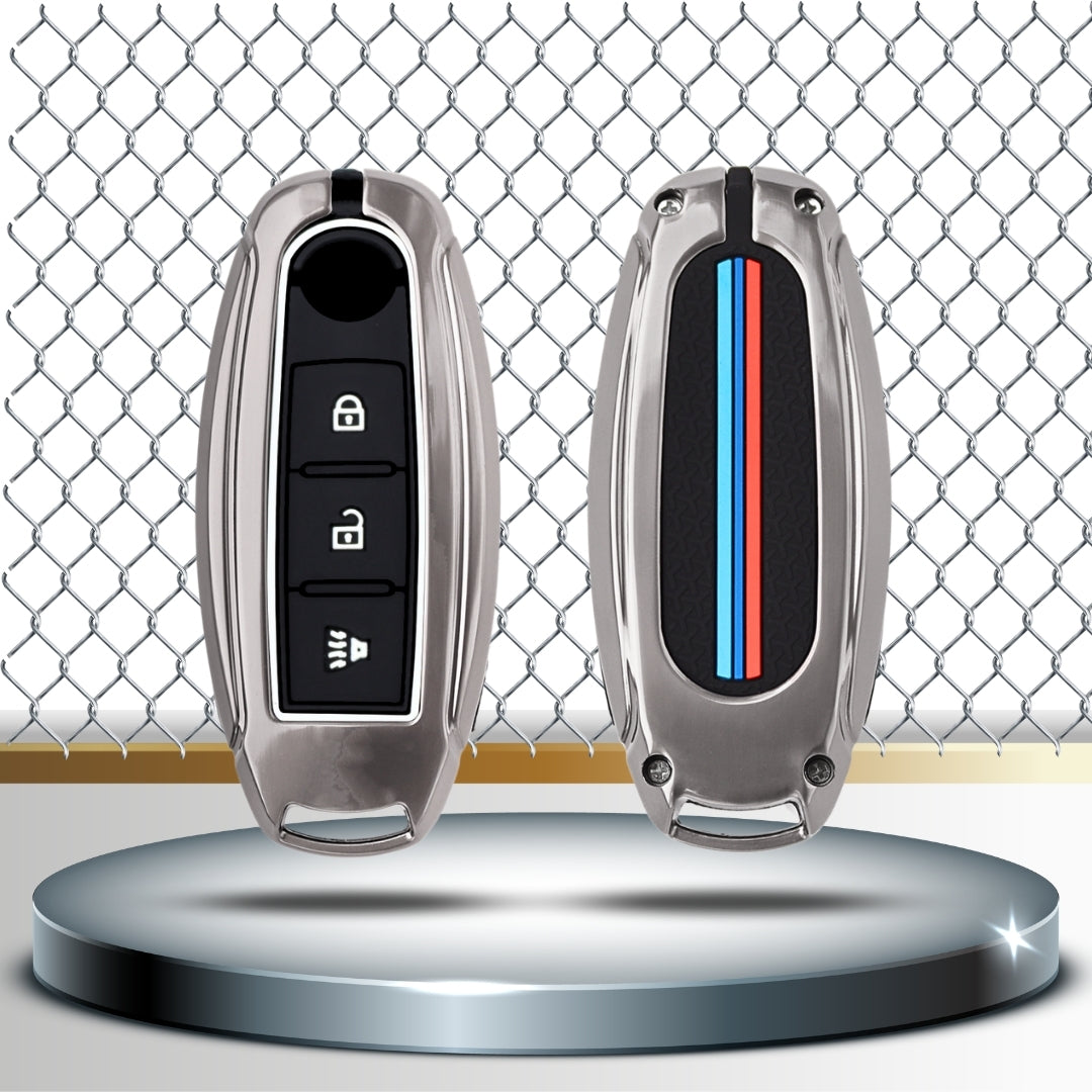 Nissan Metal Alloy Key Cover with Keychain (Type M2)