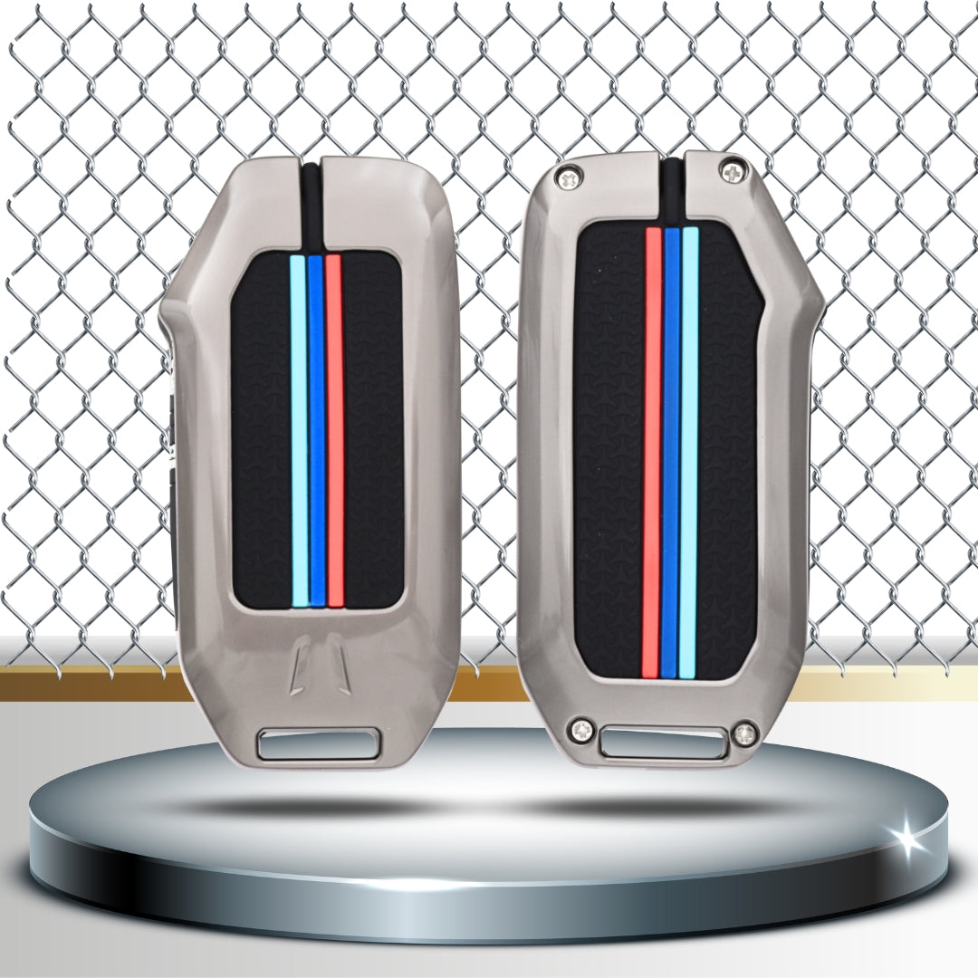 Kia Metal Alloy Key Cover with Keychain (Type  M2)