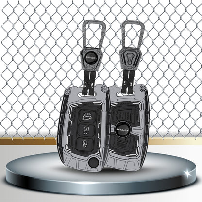 Hyundai Metal Armor Car Key Cover with Keychain (Type M4)