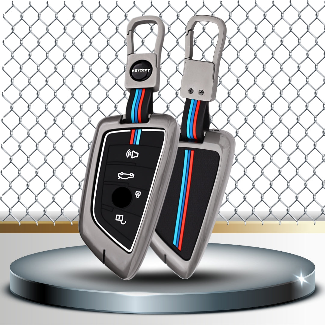 BMW Metal Key Cover with Keychain (Type M1).