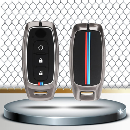 Metal Alloy Key Cover Compatible for Nissan Magnite 3 Button Smart Key with Keychain (Type M2)