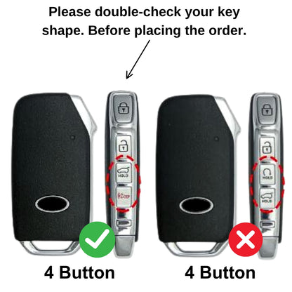 Kia Gold Line TPU Key Cover with Keychain