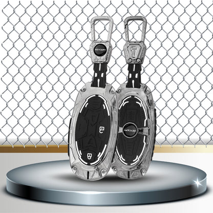 Hyundai Metal Armor Car Key Cover with Keychain.(Type M4)