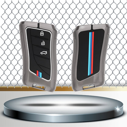 Metal Alloy Key Cover Compatible for Lexus 3 Button Smart Key with Keychain (Type M2)