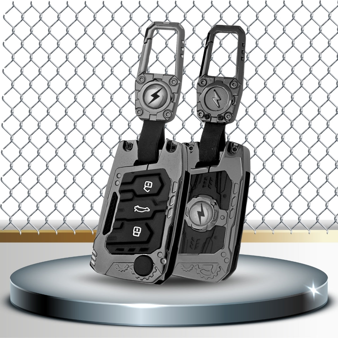 Skoda/ Volkswagen Metal Mecha Key Cover with Keychain (Type M3)